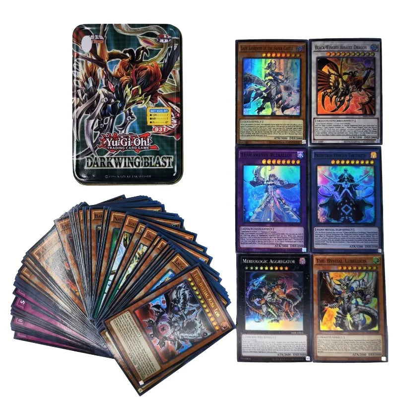 Yu Gi Oh Cards KAIBA PACK 3 Card Deck English TCG Holographic Golden White Dragon Duel Game Collection Card with Tin Box