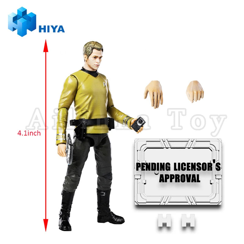 HIYA 1/18 4inch Action Figure Exquisite Mini Series STAR TREK 2009 Kirk Anime For Gift