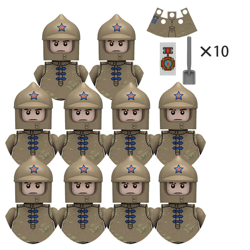 Boy Toys War II Army Soldiers Mini Military Weapons Model Small Particles Building Blocks Suits Childrens Birthday Gifts