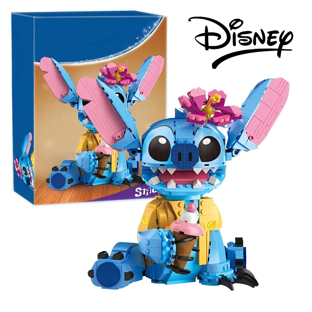Christmas Stitch Angel CP Building Blocks 2025-Large Piece Cartoon Toys Moving Ears Kids Assembly Birthday Gift for Boys Girls