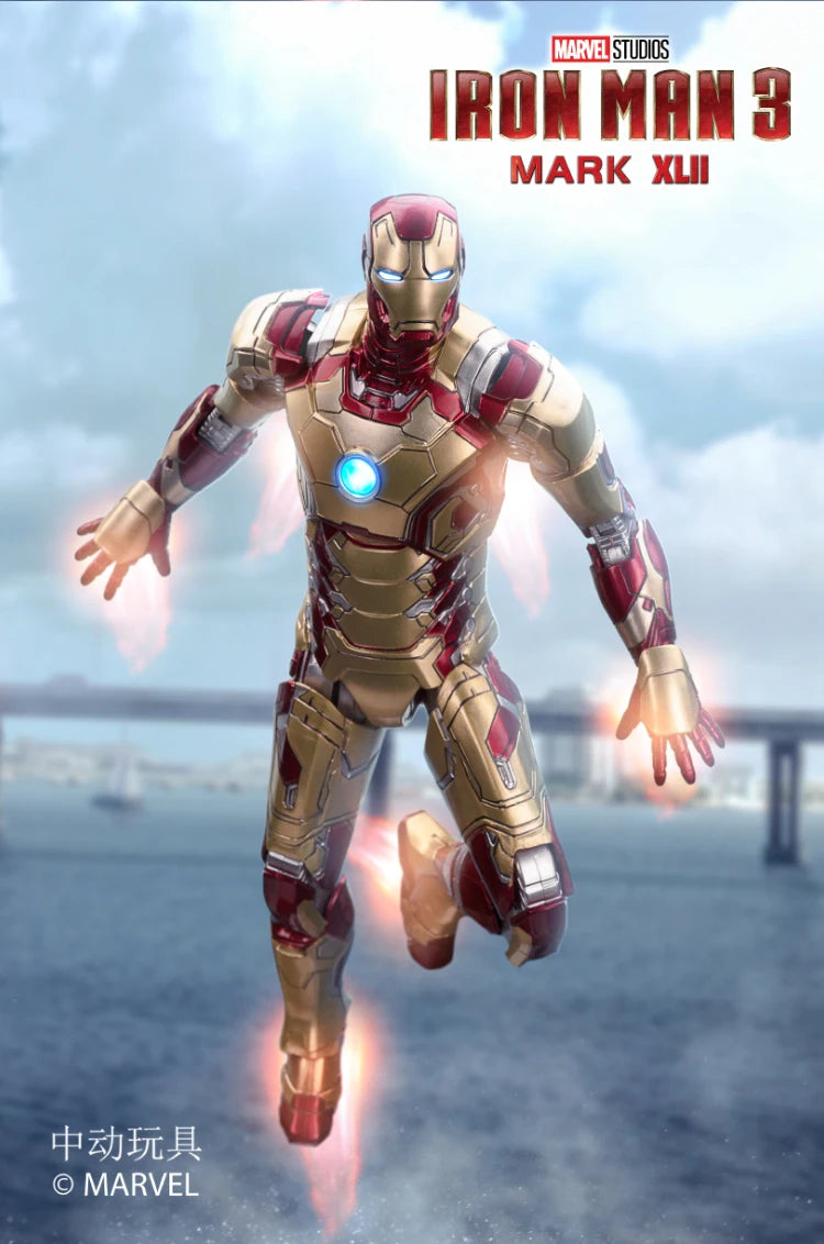 ZD Original Iron Man MK30 Blue Steel 1/10 Iron Patriot MK3 Marvel legends War Machine 10th Anniversary Action Figure Model Gift