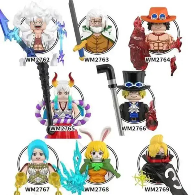 One Piece OP Luffy Sanji Zoro Nami Ace Monkey·D·Garp Anime Mini Man Figure