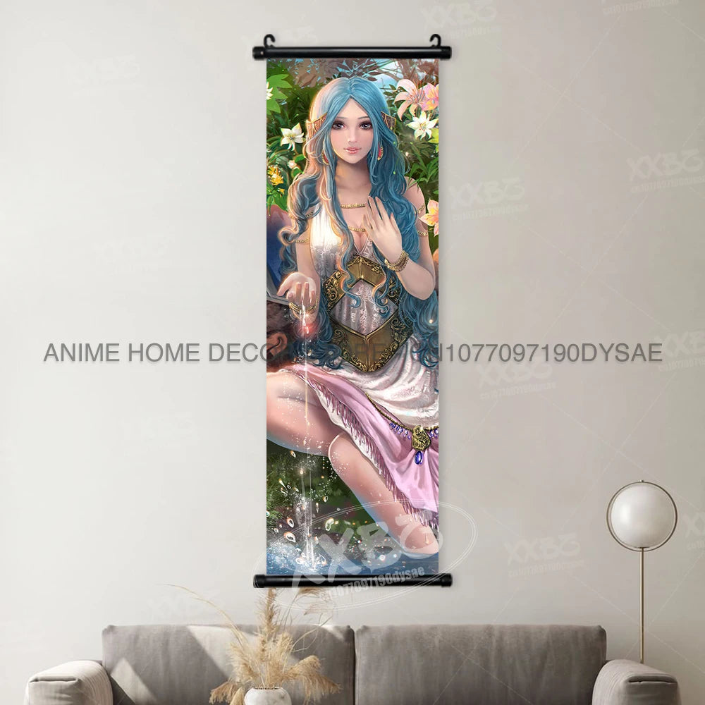 ONE PIECE Posters Anime Monkey D. Luffy Hanging Painting Yamato Scrolls Picture Nico Robin Home Decor Wallpaper Canvas Wall Art
