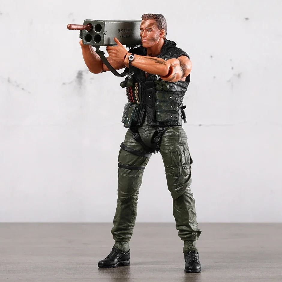NECA Arnold Schwarzenegger Commando Matrix 30th Anniversary Action Figure Figurine Collectible Model Doll Toy