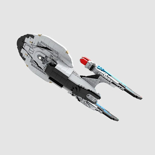 1050pcs MOC USS Enterprise NCC F Star Trek Online Space Model Building Blocks Room Accessories, Home Decor For Son Holiday Gift