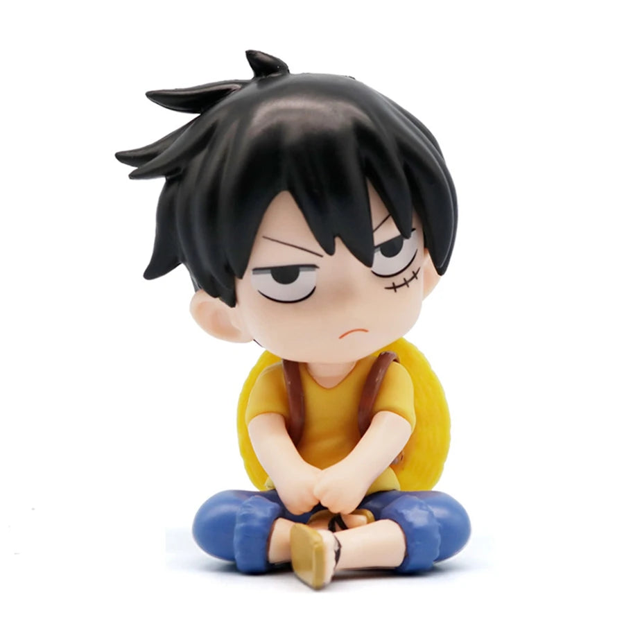 9.5cm ONE PIECE Anime Figure Look Up Luffy/Zoro Action Figure Q Version Kawaii Nami/Sanji Figurine PVC Collection Model Toys