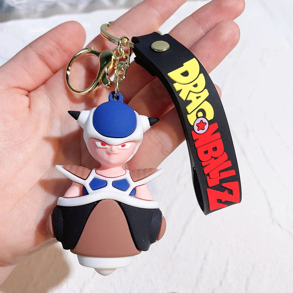 Anime Dragon Ball Keychain Fashion Jewelry Son Goku Vegeta Piccolo Action Figures Key Ring for Men Women Bags