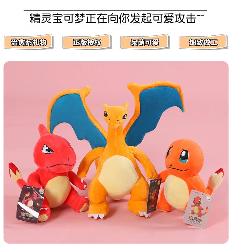 POKEMON Original Plush Toy Gengar Mimikyu Pikachu Charizard Genuine Kawaii Plush Doll Soft Cute Cartoon Piplup Toy for Kids Gift