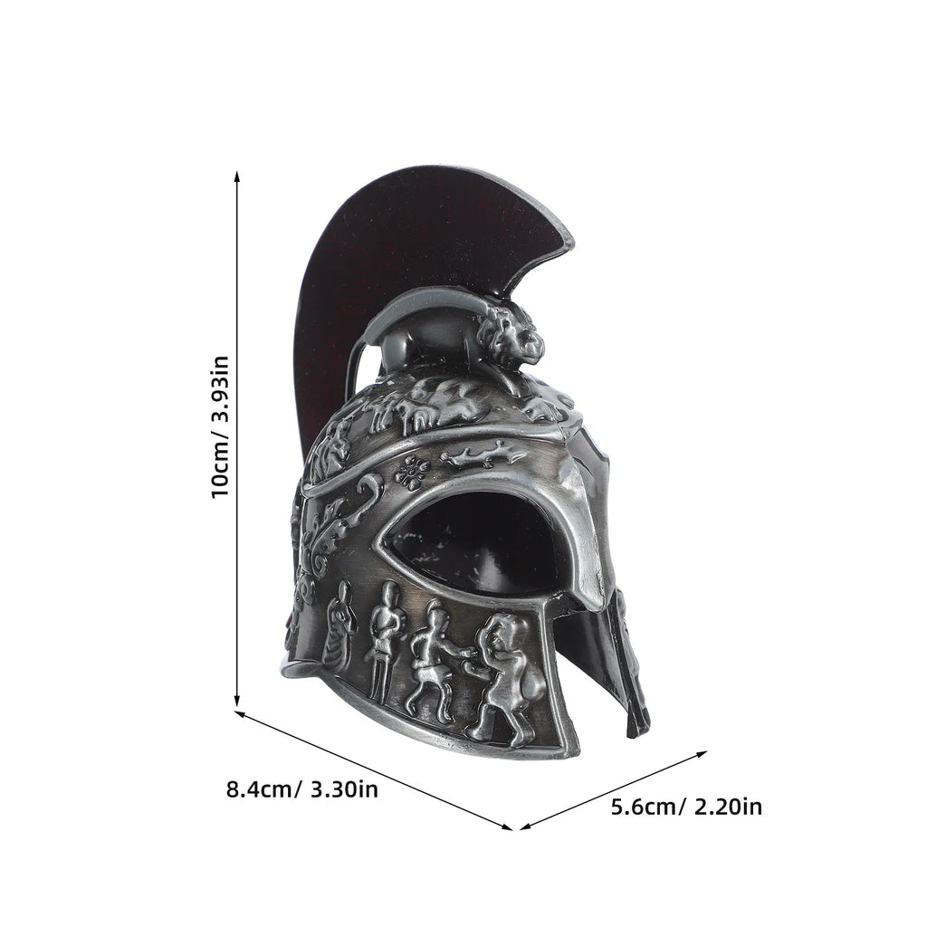 Miniature Knight Helmet Ornament Alloy Medieval Roman Knight Helmet Model  Collectible Decoration for Home Party Decoration