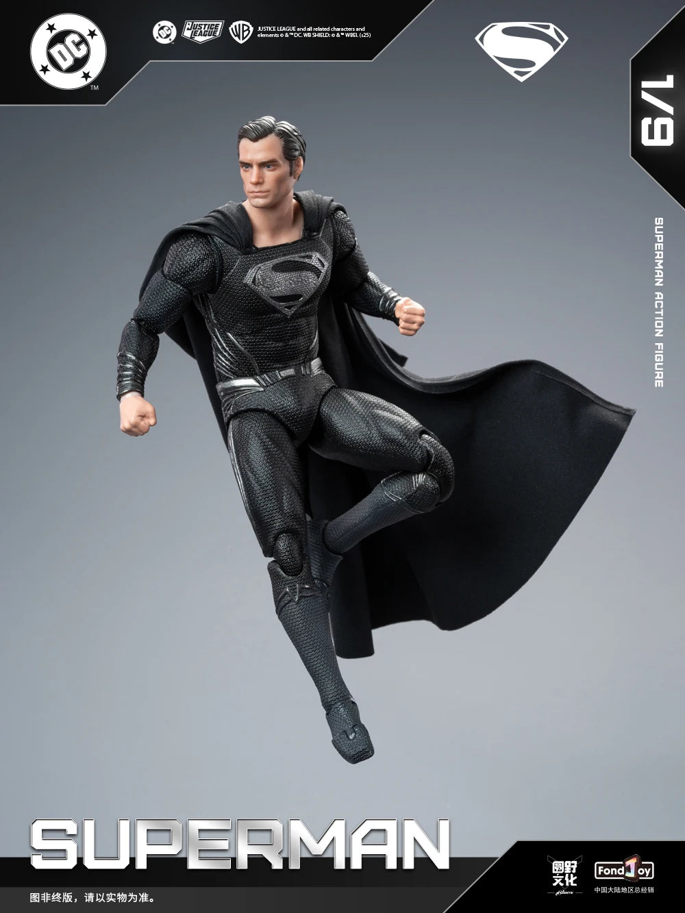 2025 Original Fondjoy David Corenswet Superman Action Figure 1/9 New SupermanFigure PVC Joint Movable Kid Toy Boy Gift