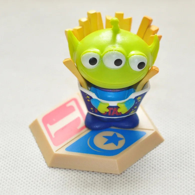Disneys Cartoon Toy Story Alien Hamburger Statue Creative Three Eyes Alien Action Figure Fashion Brand Pvc Collection Model Gift
