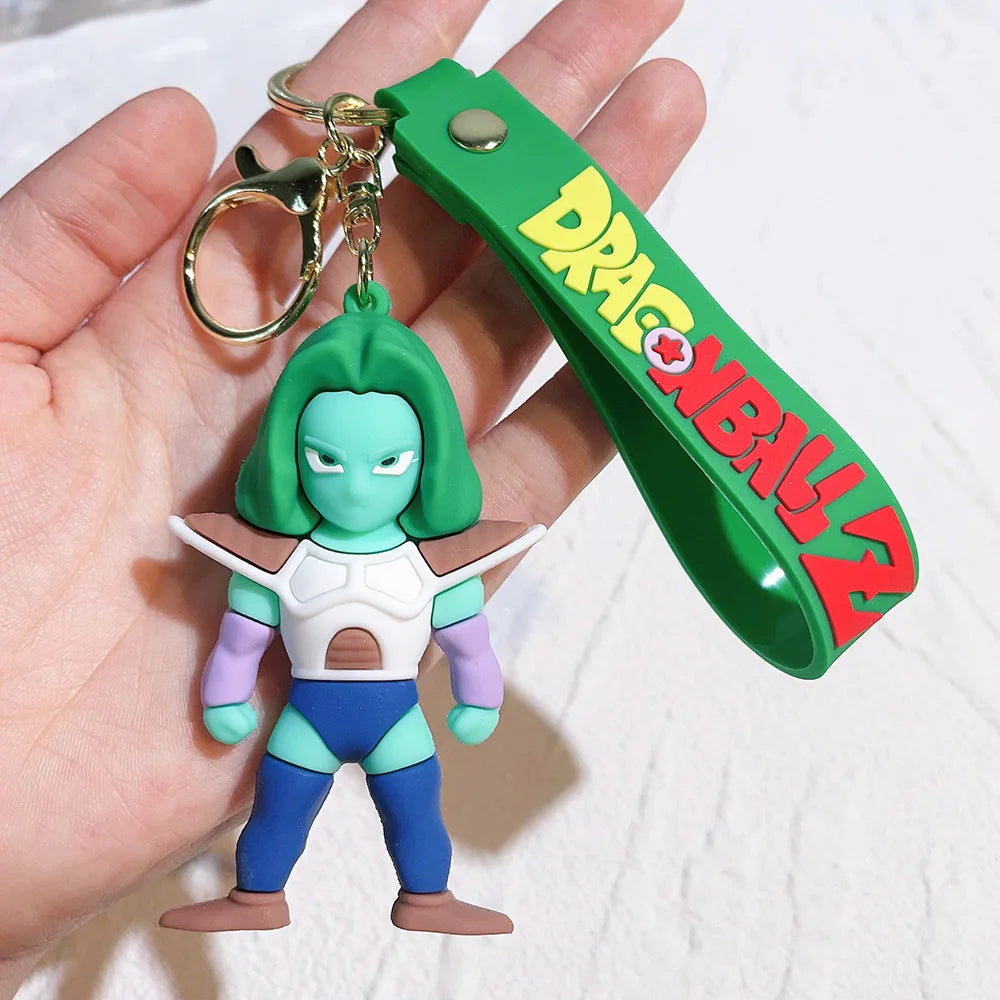 Anime Dragon Ball Keychain Fashion Jewelry Son Goku Vegeta Piccolo Action Figures Key Ring for Men Women Bags