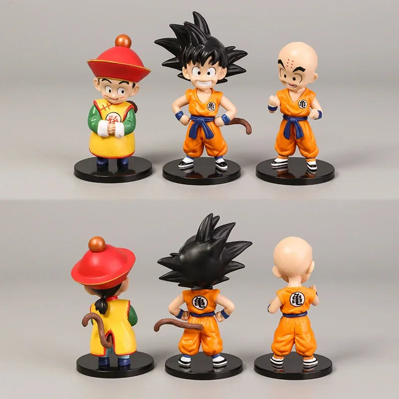 Anime Dragon Ball Son Goku Vegeta Kuririn Tien Shinhan Piccolo PVC Action Figure Set Statue Collection Model Kids Toys Doll Gift
