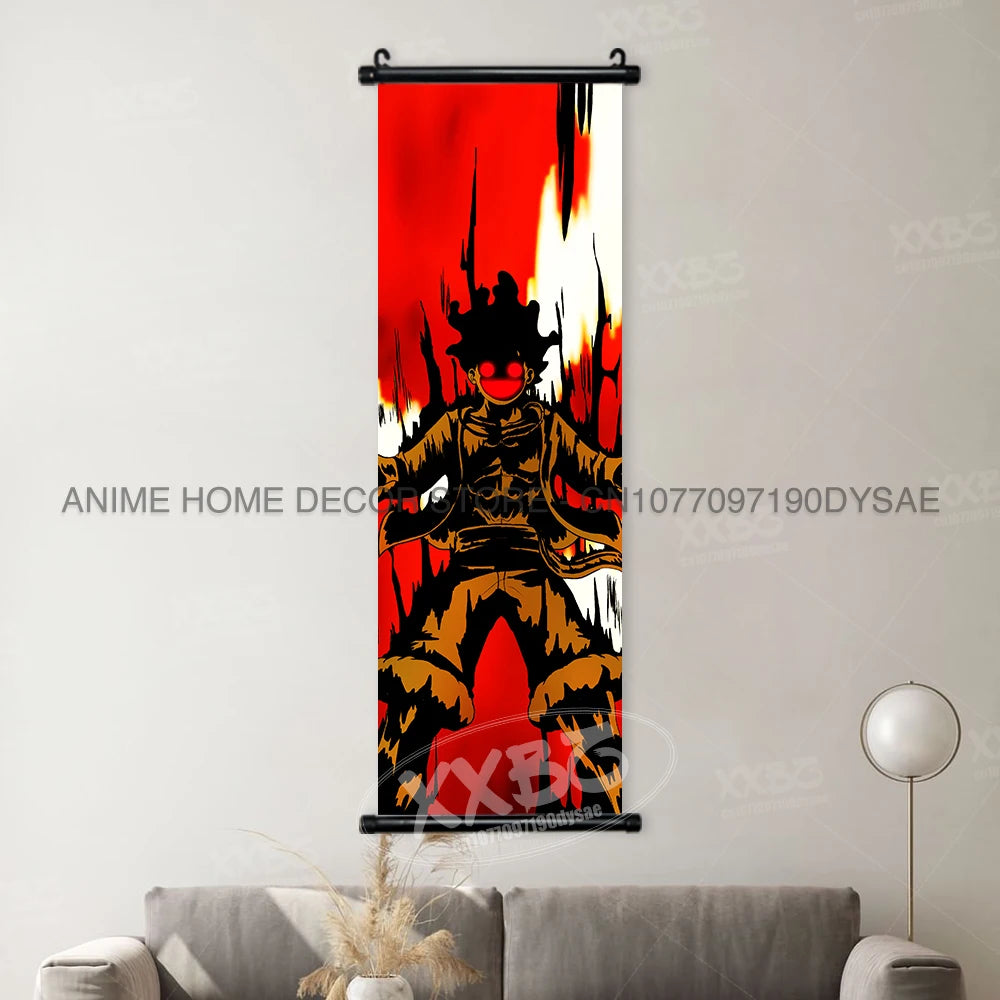 ONE PIECE Posters Anime Monkey D. Luffy Hanging Painting Yamato Scrolls Picture Nico Robin Home Decor Wallpaper Canvas Wall Art