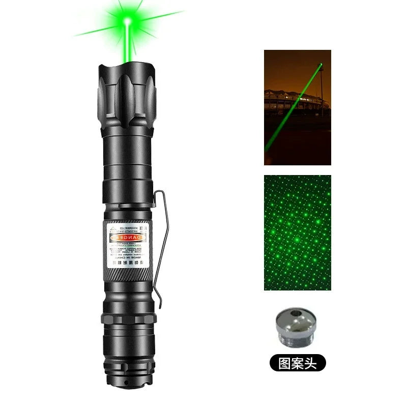 (Do not provide batteries)Green Laser Pointer Teaching Tool Pet Automatic Cat Toys Laser Focus Adjustable Lazer Pen