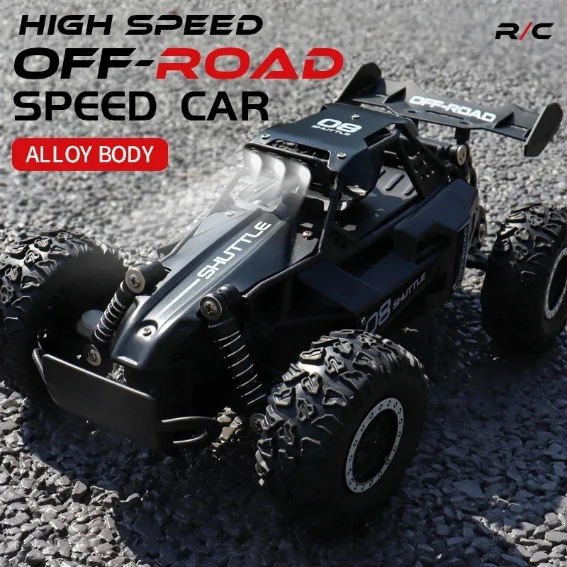 RC Car 1:16 2WD with LED Light 2.4G 20KM/H High Speed Off-Road Climbing Remote Control Car Toy Gifts for Boys Girls Kids