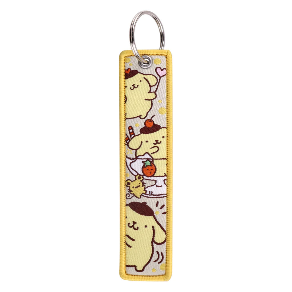 Sanrio Hello Kitty Melody Kuromi Embroidery KeyChain Key Tag Cars Backpack Chaveiro Keychain Keyring Accessories Toy Gift