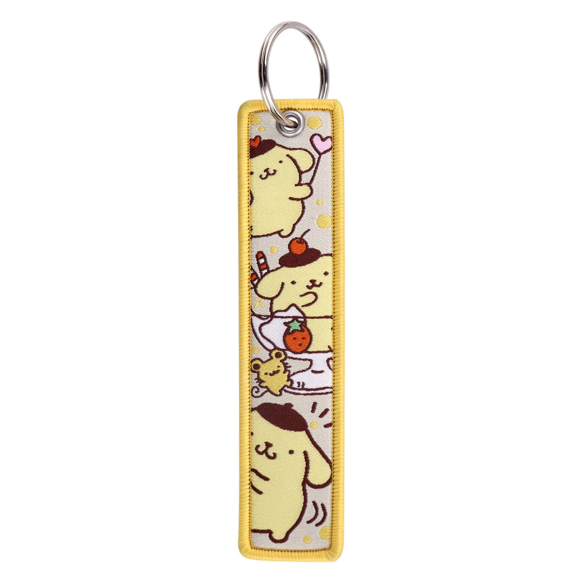 Sanrio Hello Kitty Melody Kuromi Embroidery KeyChain Key Tag Cars Backpack Chaveiro Keychain Keyring Accessories Toy Gift