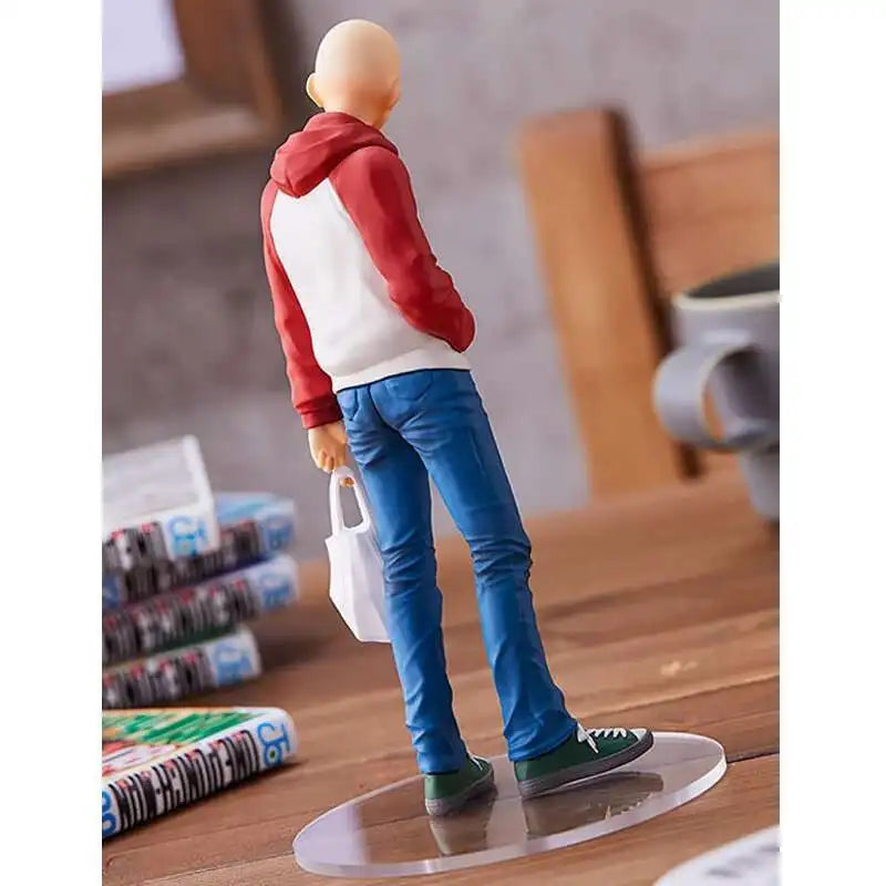 18cm One Punch Man Anime Figure One Punch Man Saitama OPPAI Action  Figure Hoodie Collection Model Doll Toys