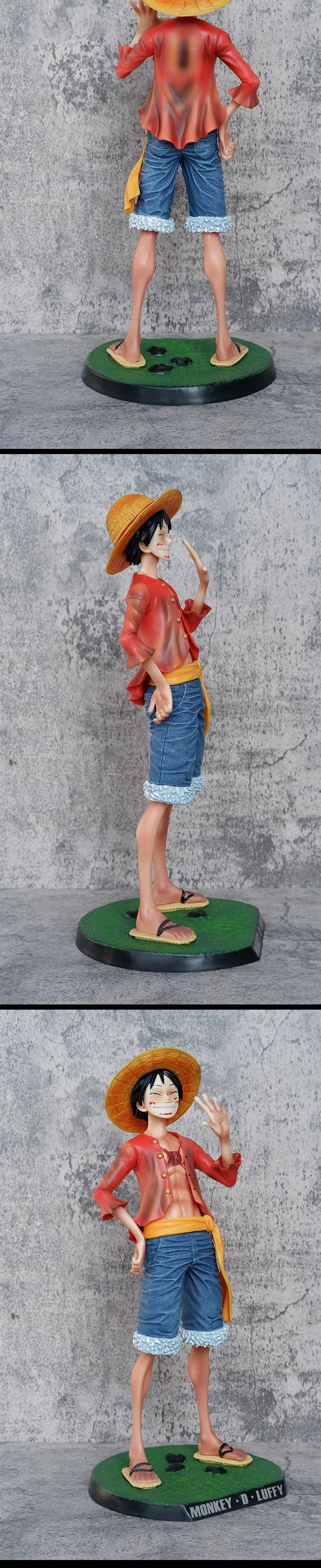 40.5CM One Piece Straw Hat Luffy Large Figure Animation Character Doll Statue Decoration Model Decoration Gift Toy