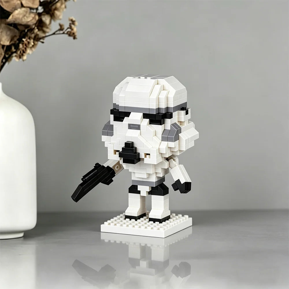 Disney Star Wars Micro Particle Building Blocks Darth Vader Yoda Stormtrooper Mini Bricks DIY Assembled Model Toys Creative Gift