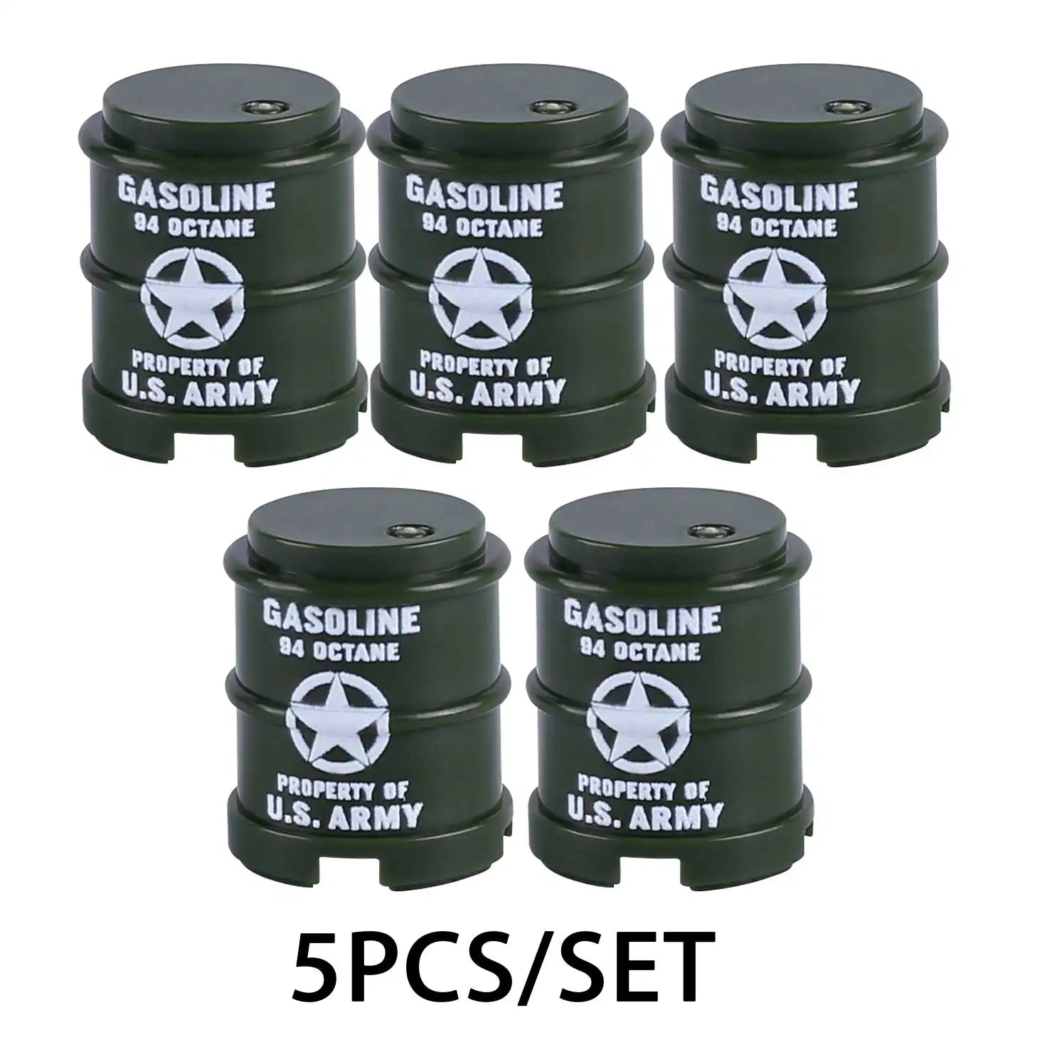 MOC WW2 Military Oil Drum Fuel Tank Printed Building Blocks Weapons Soldiers Accessories War Scene Accessories Bricks Toys Boys