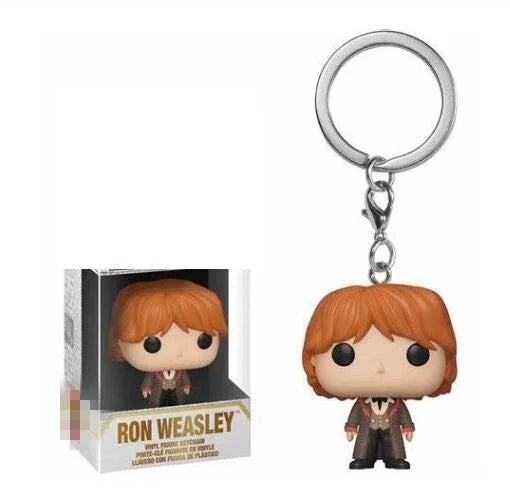 Funko POP Keychain Hermione Series Ginny Ron Hedwig Snape Fawkes Dementor Luna Pocket Pop Key Ring Chain Toy