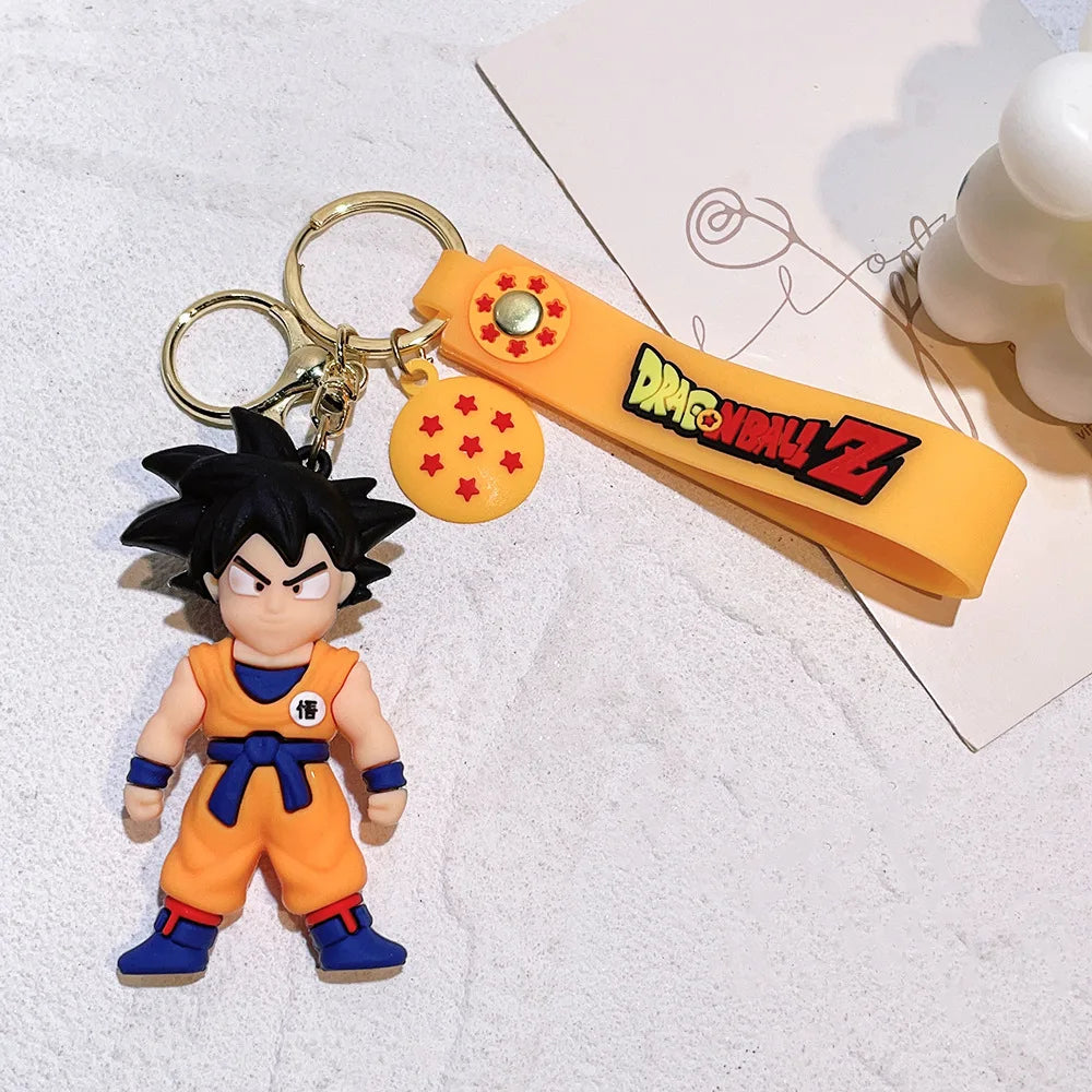 Dragon Ball Keychain Z Son Goku Vegeta Piccolo for Backpack Keyring Dragon Ball Cosplay Action Figures for Fans