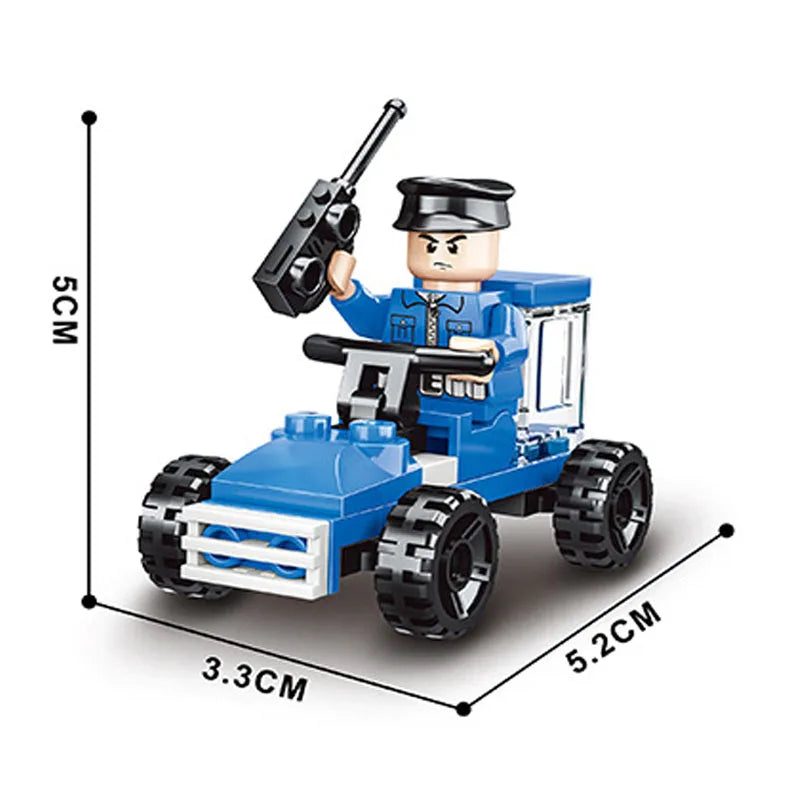 6Pcs Military Ghost Commando Army Soldiers Model Action Figure Blocks Construction Building Bricks Toys For Children