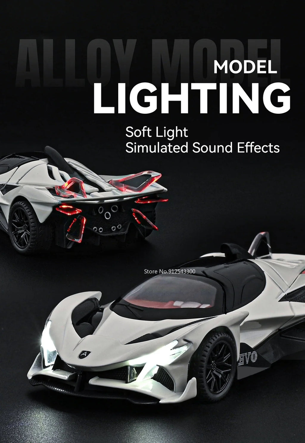 Scale 1:32 Apollo EVO IE Car Model Toy Metal Diecast Pull Back Super Cars Doors Opened Vehicle Models Best Gifts for Kids
