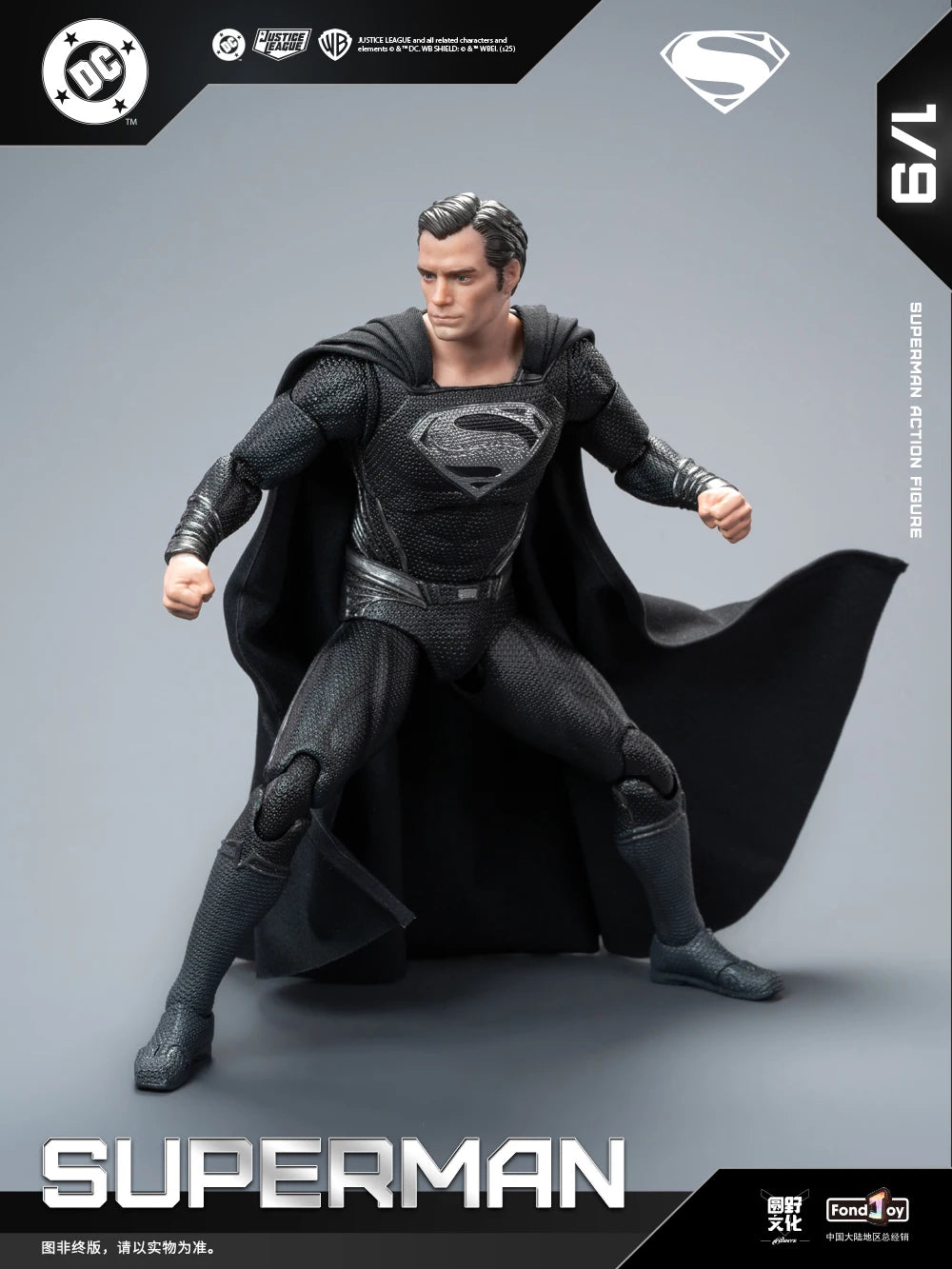 2025 Original Fondjoy David Corenswet Superman Action Figure 1/9 New SupermanFigure PVC Joint Movable Kid Toy Boy Gift