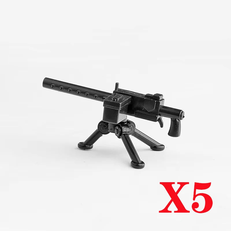 5/10 WW2 Soldier Weapons Building Block Two-color Printing Machine Rifle Submachine Sniper Guns Military Accessories Bricks C238