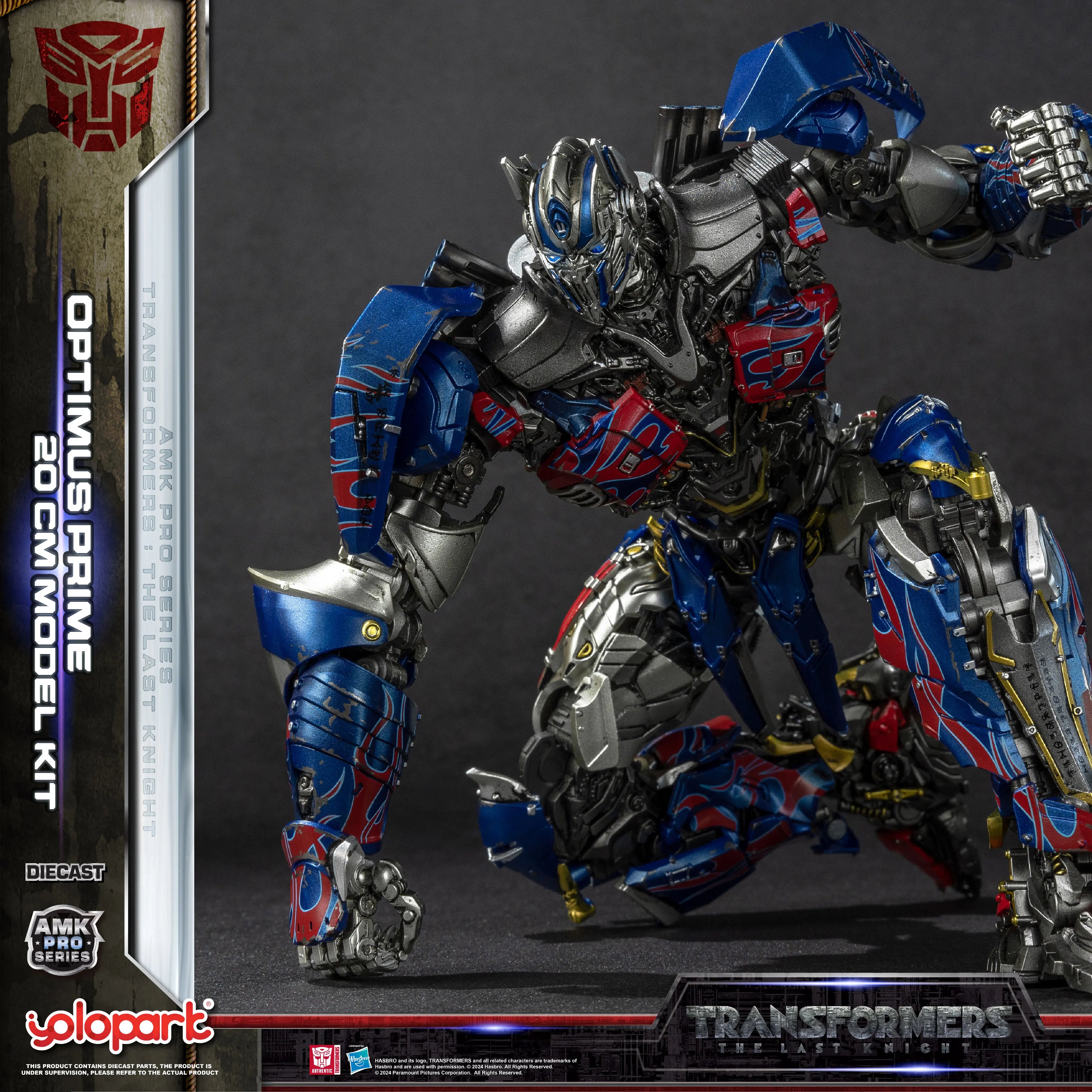 YOLOPARK Transformers Model: The Last Knight AMK PRO Series 20cm Optimus Prime Model Kit Action Figures Toy For Boy Men