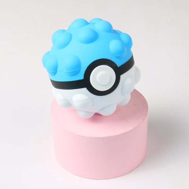 Pokemon Decompression Toys 6styles Cute Poke Ball Pinching Chronic Rebound Toys Small Unzip Ball Portable Play Children Gifts