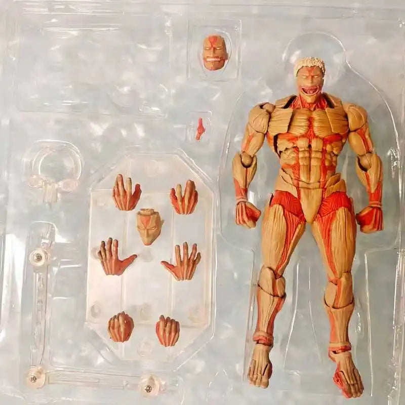 Kaiyodo Attack On Titan Amazing Yamaguchi Revoltech Armored Titan Reiner Braun Anime Action Figure Model Toy Collection Gift