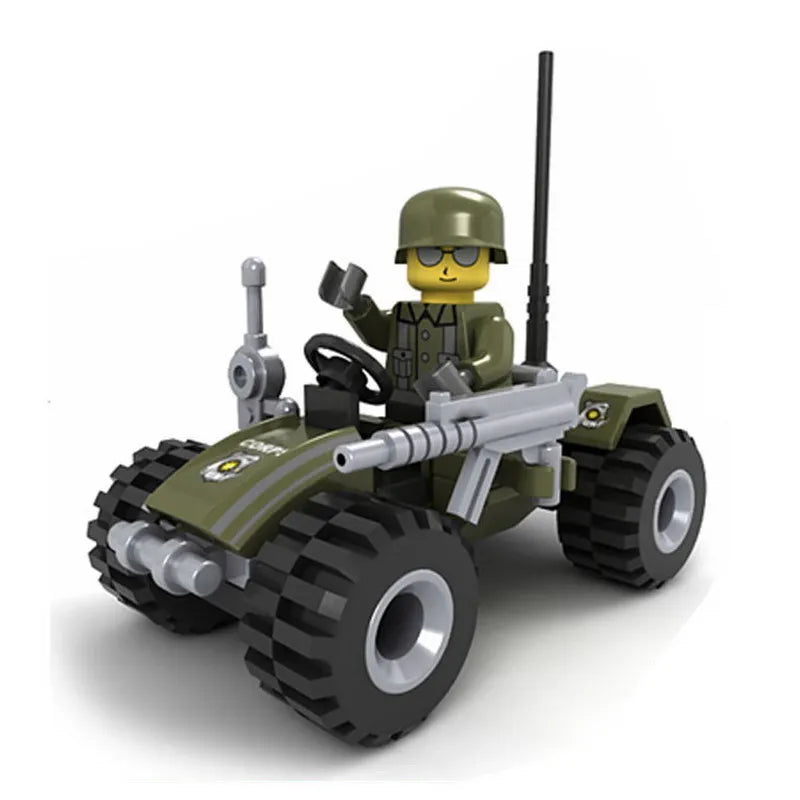 6Pcs Military Ghost Commando Army Soldiers Model Action Figure Blocks Construction Building Bricks Toys For Children