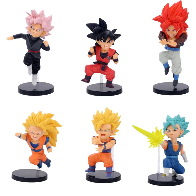 Dragon Ball Z Super Saiyan Son Goku Anime Figure Son Gohan Vegeta Broly Piccolo Majin Buu Set Action Figurine Model Gifts Toy