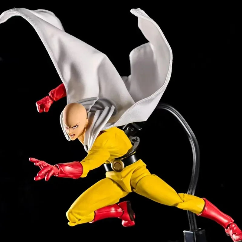 One Punch Man Saitama Amazing Yamaguchi Revoltech Saitama In Stock Anime Action Collection Figures Model Toys Gifts