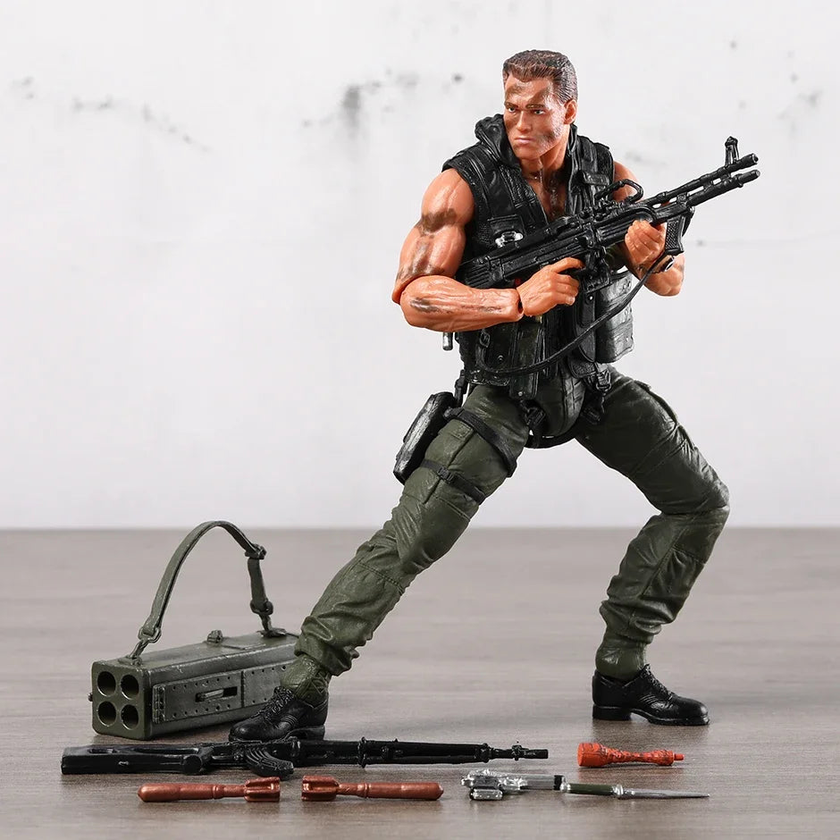 NECA Arnold Schwarzenegger Commando Matrix 30th Anniversary Action Figure Figurine Collectible Model Doll Toy