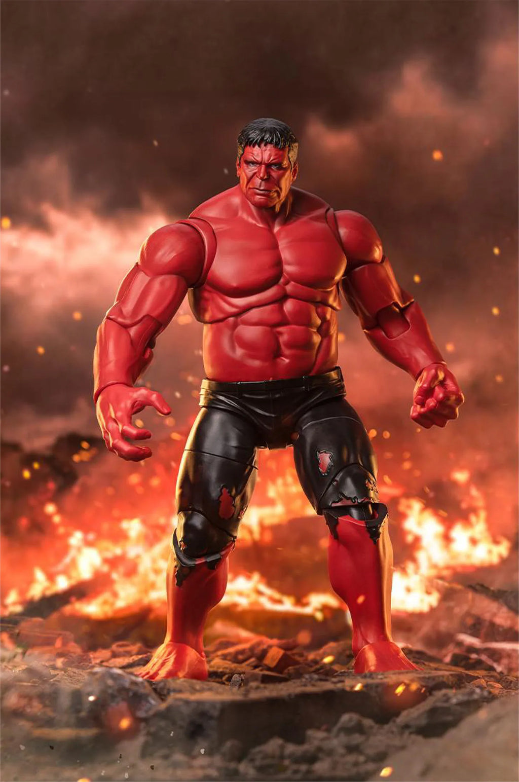 Zd Toys Red Hulk Action Figure Articulated Joints Collectible Model Replaceable Head Hands Gift For Adult Collector In Stock