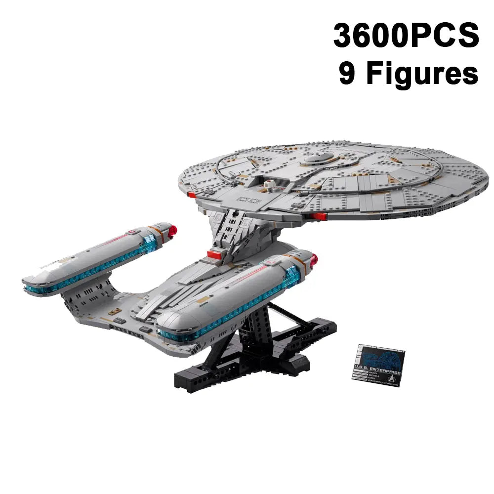 3600PCS Star Trek USS Enterprise NCC-1701-D Spaceship Building Blocks With 9 Figures Assemble Bricks Toy Gift For Adult Fan