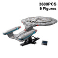 3600PCS Star Trek USS Enterprise NCC-1701-D Spaceship Building Blocks With 9 Figures Assemble Bricks Toy Gift For Adult Fan