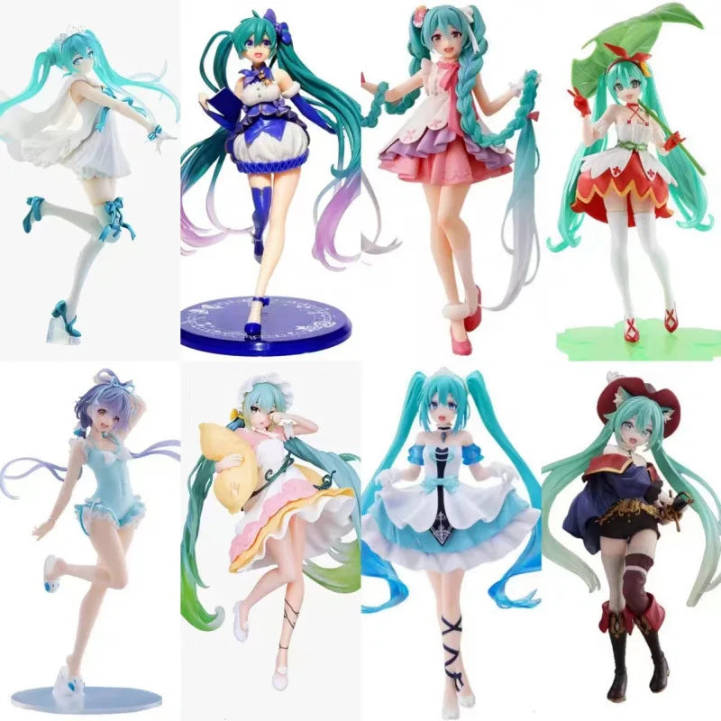 Hatsune Miku Figure Anime Girl Model Desktop Decor Collectible Doll Gift for Fans Future Vocaloid Statue Japanese Kawaii Otaku