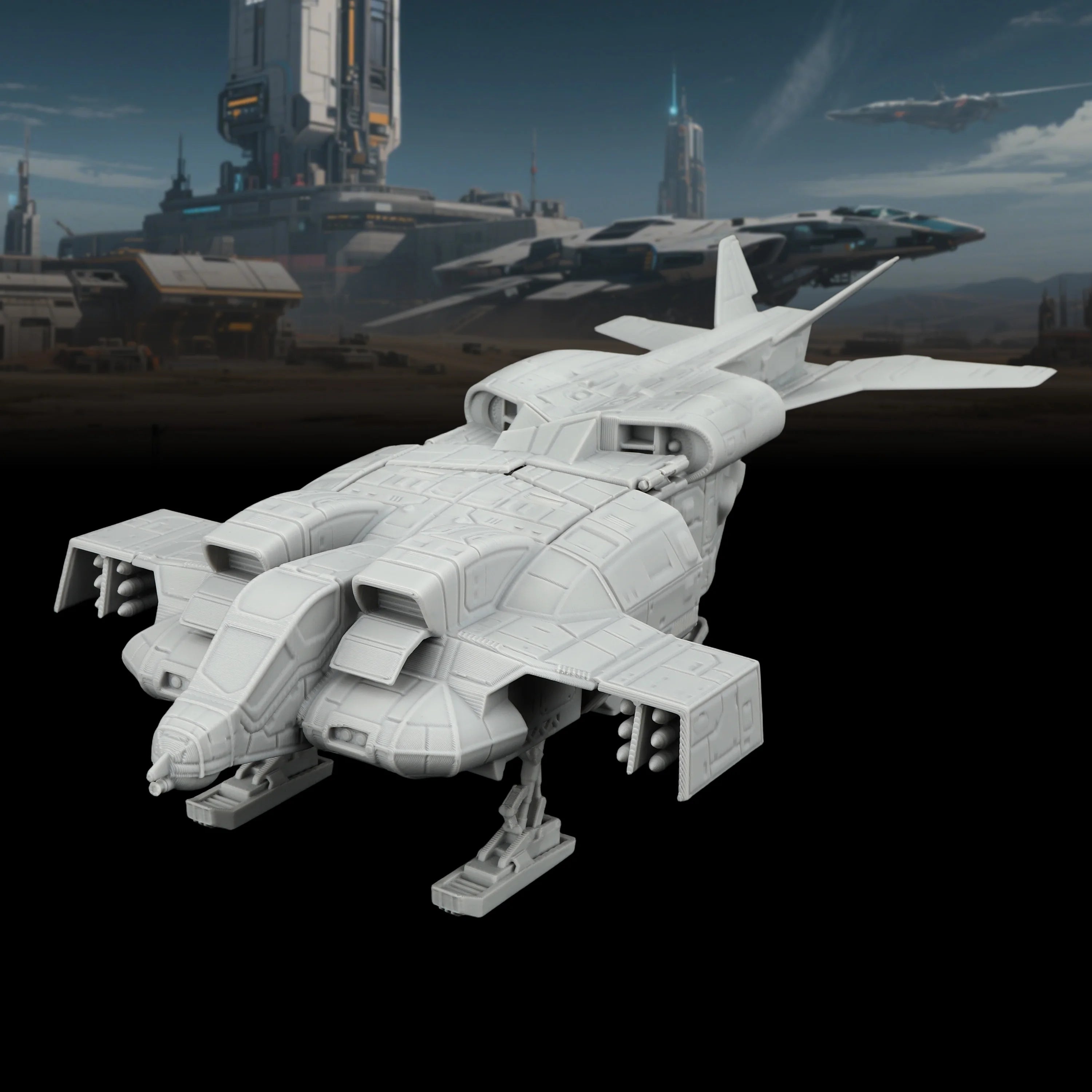 Sci-Fi Spaceship Tabletop Terrain Miniature | TRPG Starship Model for TTRPG Exploration, Collection & Creative Storytelling