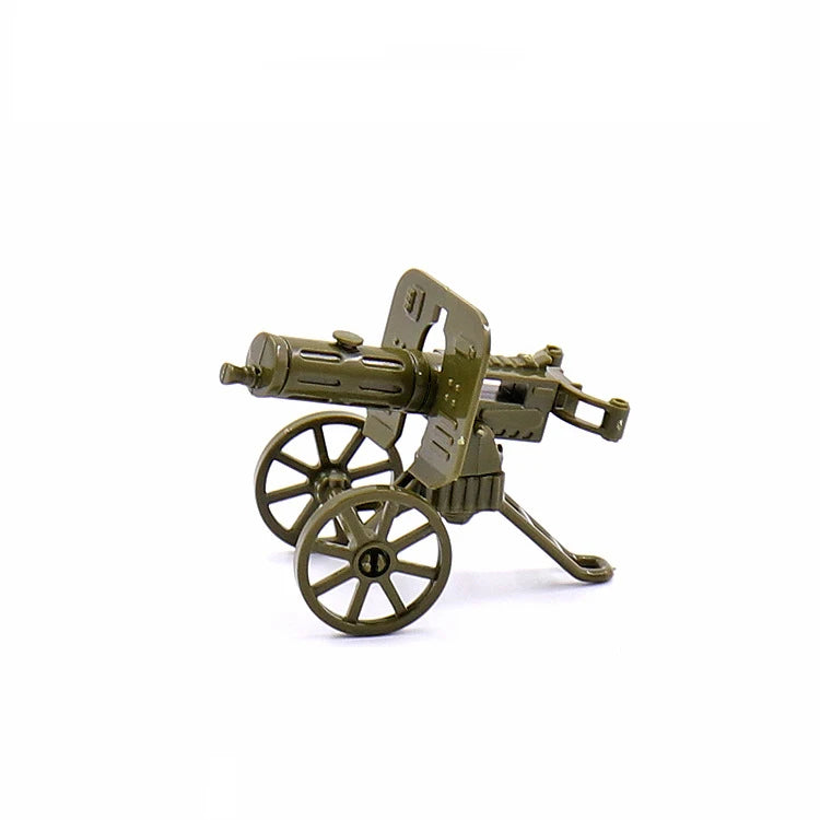 25/50/100Pcs Soldier Police Gangster WW2 Army Military Weapons SWAT Machine Gun Mortar Building Blocks Figure Model Brick Toy