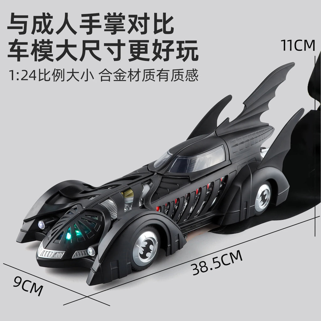Spray 1:24 Batmobile 1955 1989 Tumbler Alloy Metal Diecast Model Car The Dark Knight Trilogy Sound Light Ornaments Birthday Gift