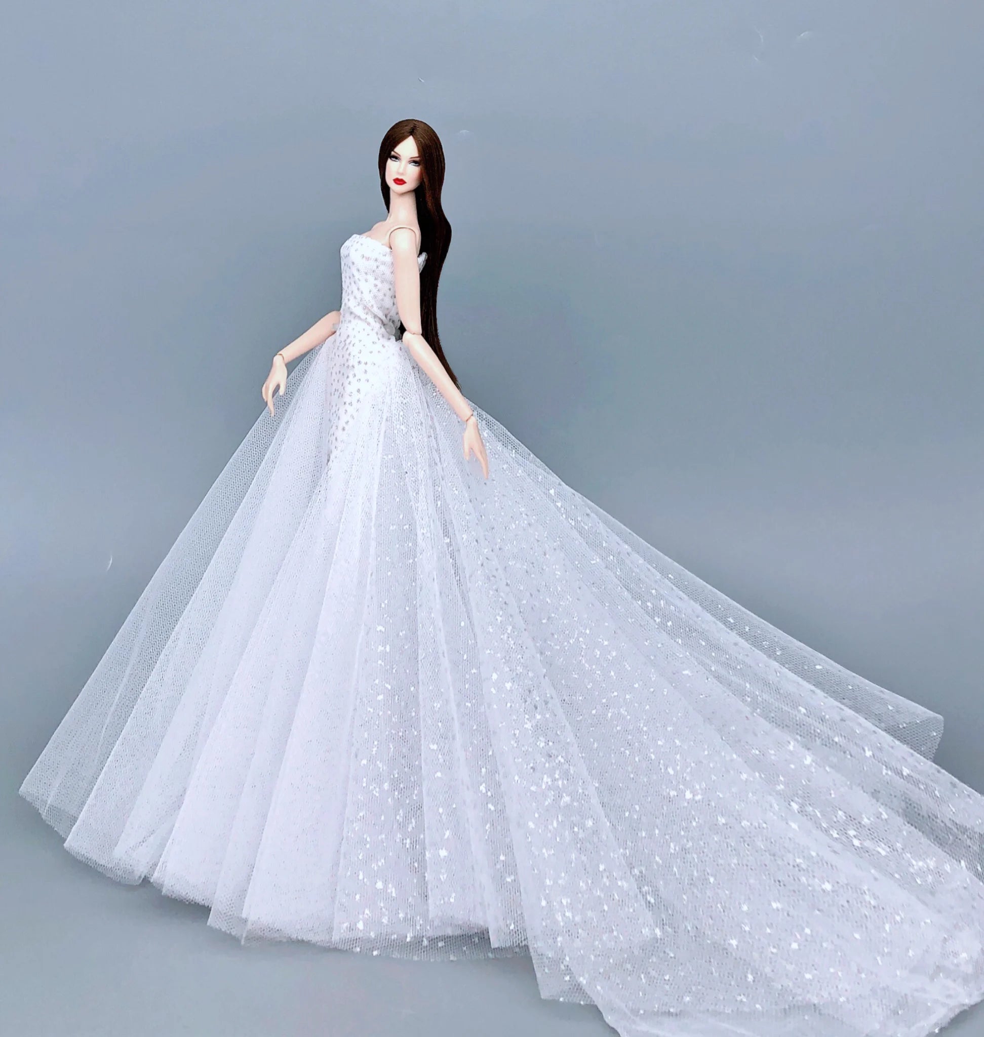 Wedding dress for barbie doll