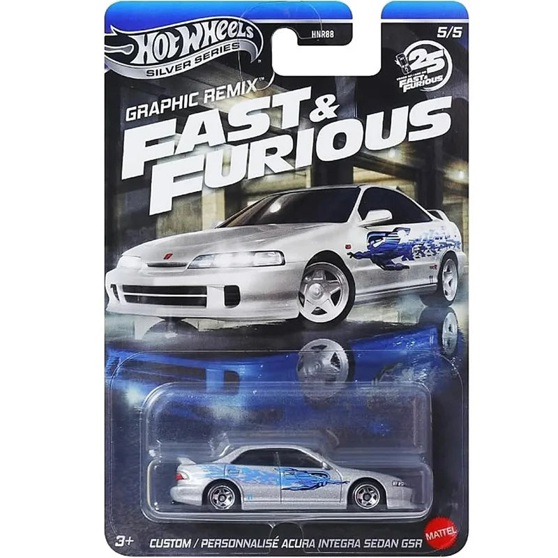 Mattel Hot Wheels Silver Series Fast & Furious 25th Themed Assorted 1/64 Die-Cast Cars - 2025 New Toy Vehicle Model
