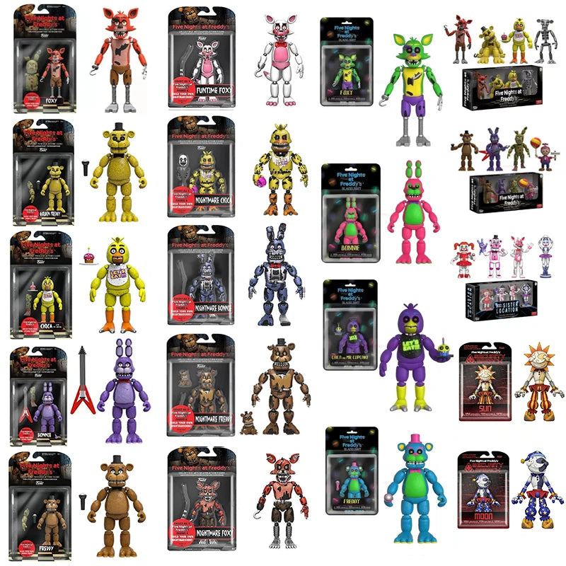 Fnaf Bear Midnight Harem Five Nights Joint Movable Detachable Game Action Figure At Five Nights Security Breach Model Kids Toy