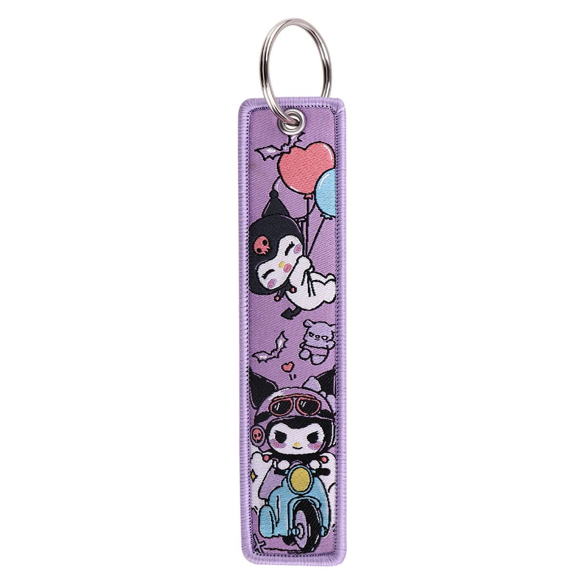 Sanrio Hello Kitty Melody Kuromi Embroidery KeyChain Key Tag Cars Backpack Chaveiro Keychain Keyring Accessories Toy Gift